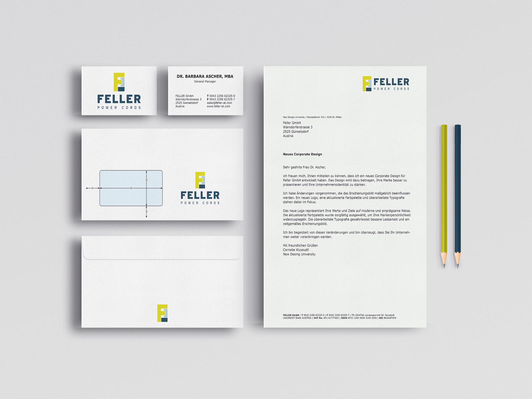 Stationary for the company Feller GmbH